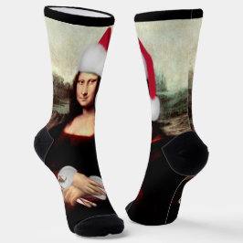 Mona Lisa Santa Hat Natal