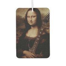 Mona Lisa segurando uma guitarra (guitarrista)