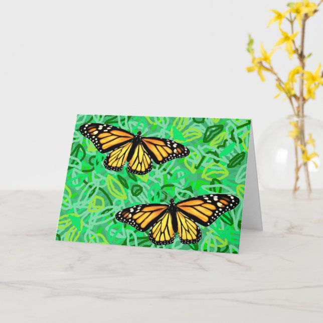 Monarcas de Cartão Saudável/Folhas de Abstrato (Flor Amarela)