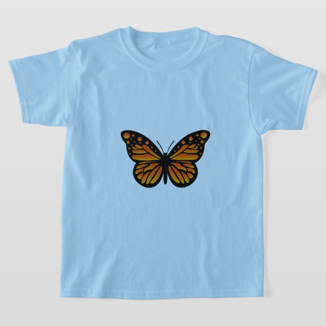 Monarch Butterfly Design - Camiseta Básica Para Me (Postura )