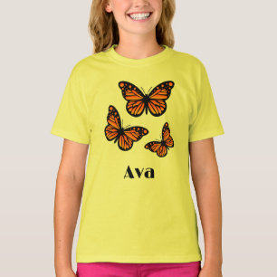 Monarch Butterfly Design - Camiseta Básica Para Me