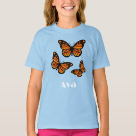 Monarch Butterfly Design - Camiseta Básica Para Me