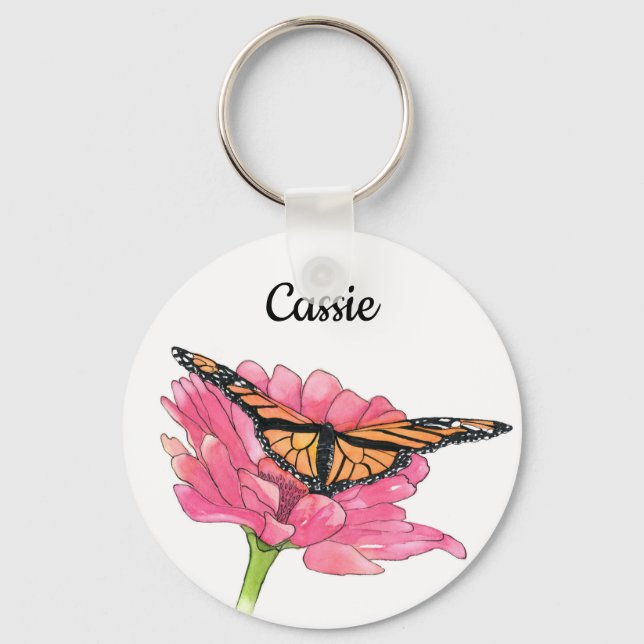 Monarch e Zinnia Chaveiro (Frente)