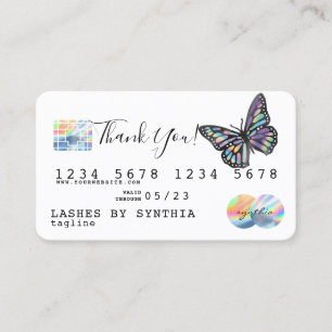 Monarch Holograph Obrigado Cartão De Crédito Moder