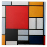 Mondrian - Composição com Plano Vermelho Grande<br><div class="desc">Arte Piet Mondrian,  Composição com Plano Vermelho Grande</div>