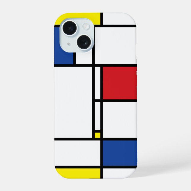 Mondrian Minimalist Geométrico De Stijl Modern Art (Verso)