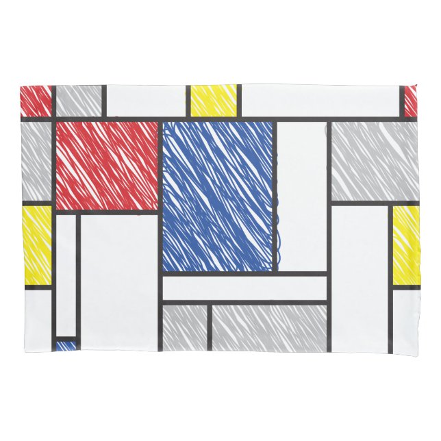 Mondrian Rabiscos Minimalista Arte Moderna De Stij (Frente)