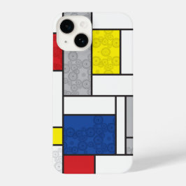 Mondrian Retro Circles Minimalist De Stijl Mod Art