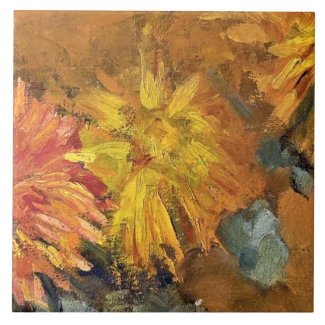 Mondrian - Três crisântemos (Frente)