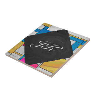 Mondrian Yellow Blue Impressão