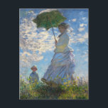 Monet, a promenade com um cartão postal parasol<br><div class="desc">Claude Monet A Promenade Mulher com Cartão-postal Parasol. Pintura a óleo na canvas de 1875. Um dos mais charmosos trabalhos iniciais de Monet, The Promenade apresenta uma jovem mulher e uma criança em um campo acima das flores silvestres amarelas. A mulher segura um parasol verde e azul enquanto o vento...</div>