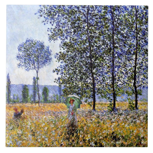 Monet - Efeito de luz solar debaixo dos Pártaros, (Frente)