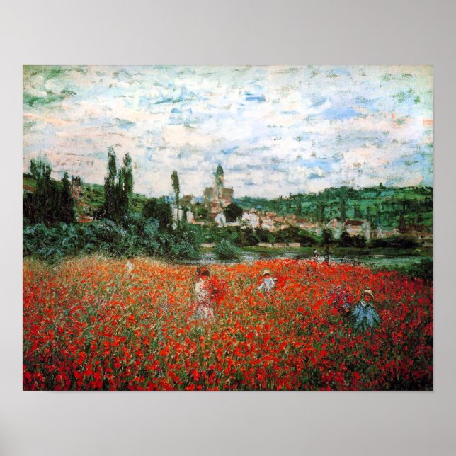 Monet Field of Red Poppies Poster (Frente)
