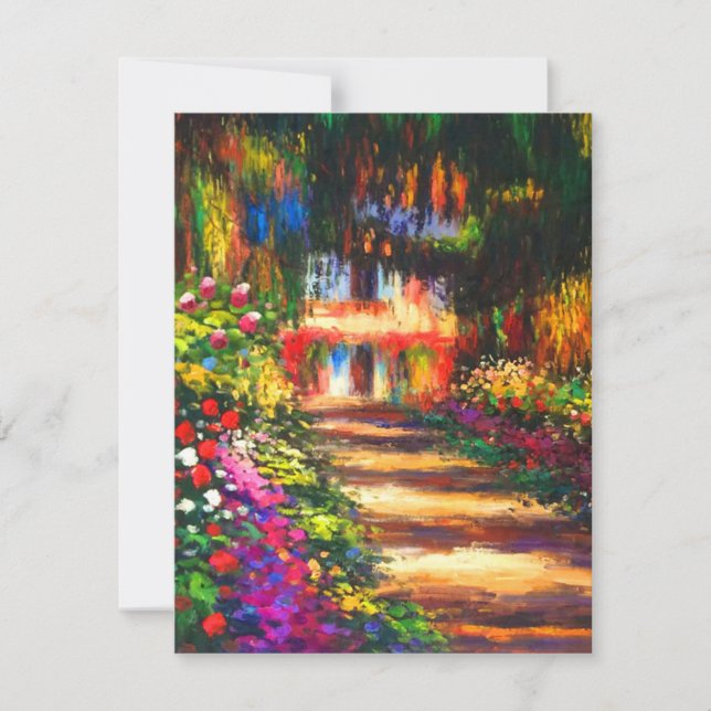 Monet Garden at Giverny Card (Frente)