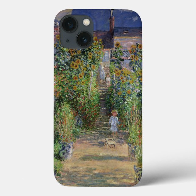 Monet Garden Vetheuil Impressionim Pintura (Verso)