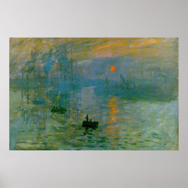 Monet "Impression, Sunrise", Impressão de Belas Ar (Frente)