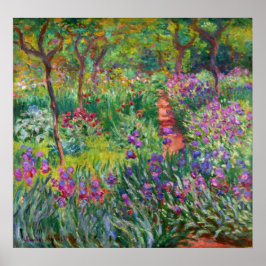 Monet Iris Garden em Giverny Poster