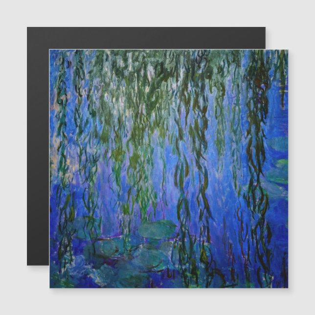 Monet - Lírios d'água chorando Cartão Magnético Se (Frente/Verso)