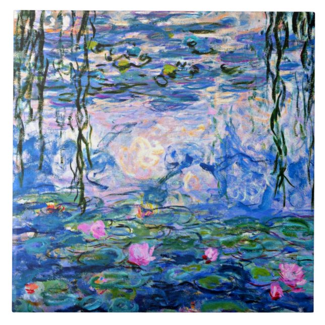 Monet - Lírios d'água (rosa) 1919 - famosa pintura (Frente)