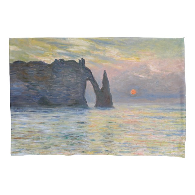 Monet - Manneport, Cliff em Etretat, Sunset (Frente)
