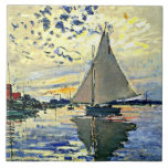 Monet - Navio de vela na le Petit Gennevilliers<br><div class="desc">Claude Monet pintura,  veleiro do Petit Gennevilliers</div>