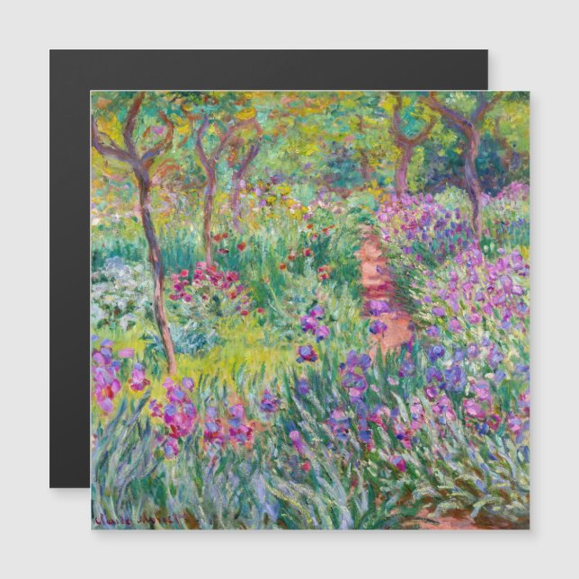 Monet - O Jardim Íris no Cartão Magnético Giverny (Frente/Verso)