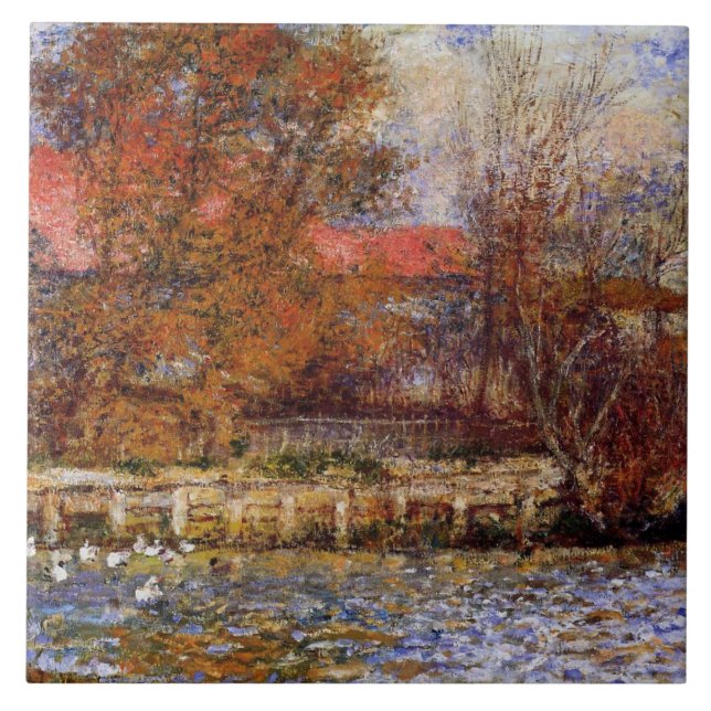 Monet - O Pond Duck, pintura de arte (Frente)