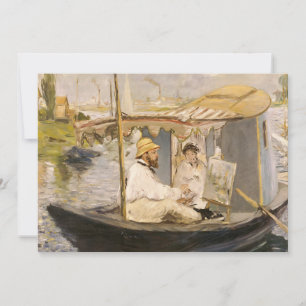 Monet Painting no Barco Estúdio Édouard Manet