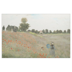 Monet Red Poppy Field Wildflower Tecido
