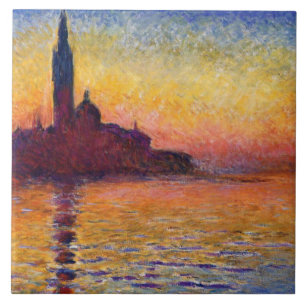 Monet - San Giorgio Maggiore em Dusk, belas artes