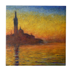 Monet Sunset Veneza Impressionismo Colorido Arte