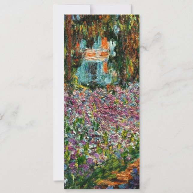 Monet The Artist Garden at Giverny Greeting Card (Frente)