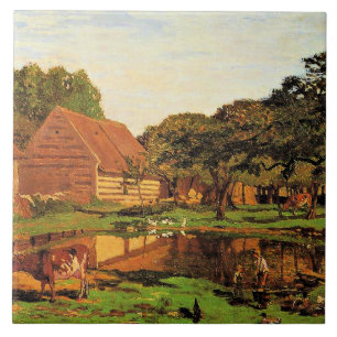 Monet - Um Pátio Rural na Normandia,