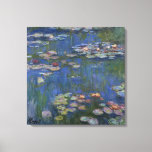 MONET WATER LIES 1916 Blue Stretch Canvas Art<br><div class="desc">O pintor impressionista francês Claude Monet pintou este Lírios-d'Água — 1916, originalmente como um óleo na pintura de canvas a partir das inspirações de seu próprio quintal no início do 20 da França. Com 76 anos de idade quando pintou essa criação de lago d'água, as cataratas de Monet estavam progredindo...</div>