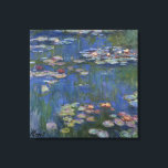 MONET WATER LIES 1916 Blue Stretch Canvas Art<br><div class="desc">O pintor impressionista francês Claude Monet pintou este Lírios-d'Água — 1916, originalmente como um óleo na pintura de canvas a partir das inspirações de seu próprio quintal no início do 20 da França. Com 76 anos de idade quando pintou essa criação de lago d'água, as cataratas de Monet estavam progredindo...</div>