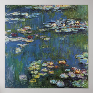 Monet Water Lily Vintage Art Poster