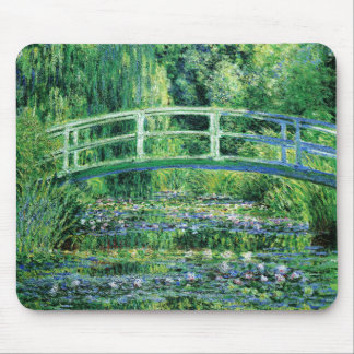 Monet Waterlily e Japonês Bridge Mousepad
