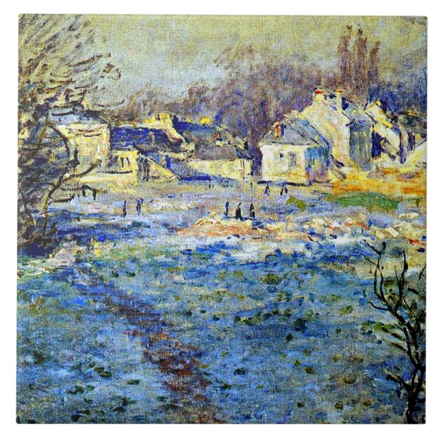 Monet - White Frost, belas pinturas artísticas, (Frente)