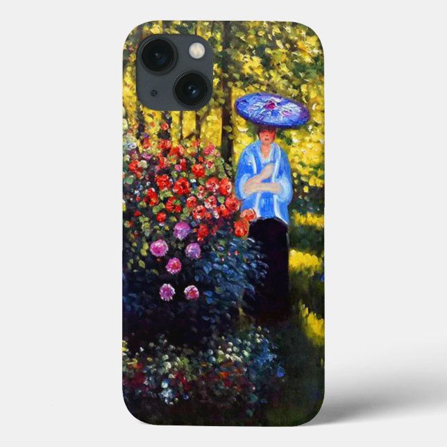 Monet Woman com Parasol no Jardim (Verso)