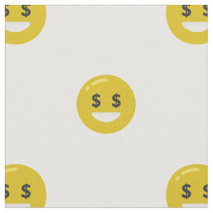 money eye emoji tecido