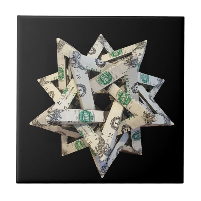 Money Origami Five Intersecting Tetrahedra (Frente)