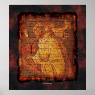 Monge Cistercian & impressão religioso da arte da