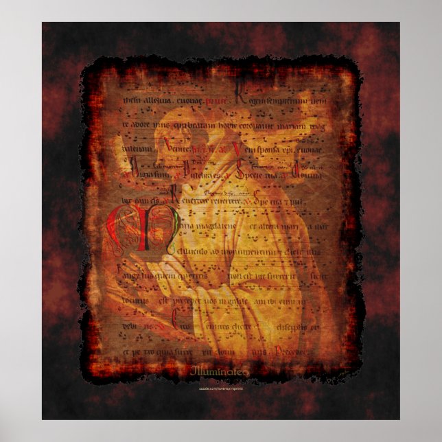 Monge Cisterciano e Impressão de Arte Religiosa pa (Frente)