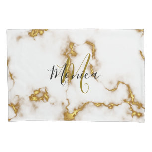 Mongram elegante Dourado bonito de mármore