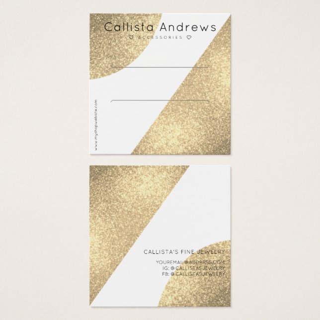 Monitor Dourado branco do Clipe do Coração Geológi (Frente & Verso)