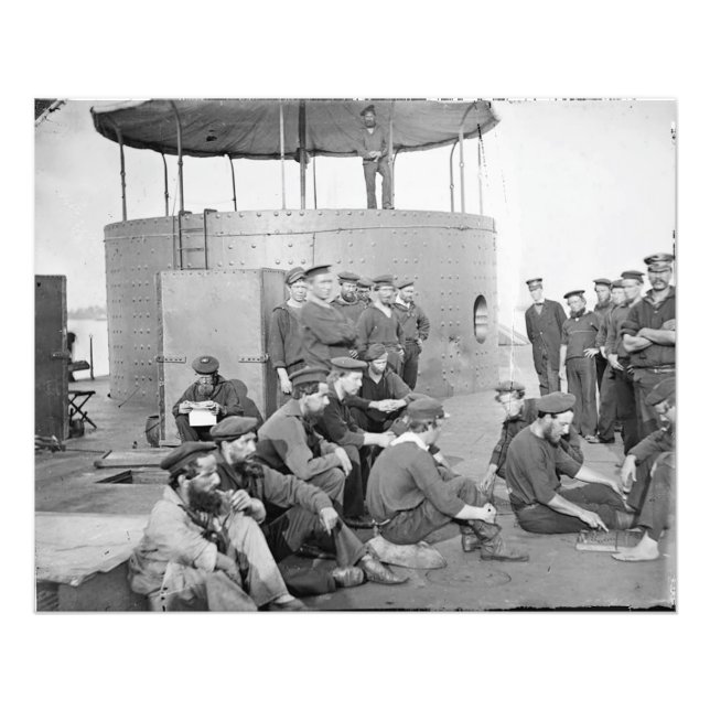 Monitor USS, 9 de julho de 1862, impressão de foto (Frente)