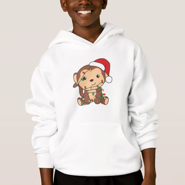 Monkey Christmas Winter Animals Monkeys (Frente)