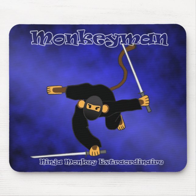 Monkeyman azul Mousepad (Frente)