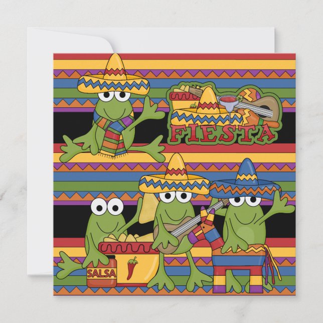 Monkeys Fiesta Personalizou Convites de Aniversári (Frente)