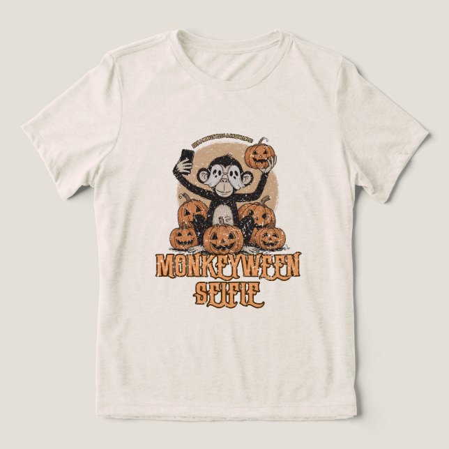 Monkeyween Selfie – Halloween Vintage  (Design frontal)